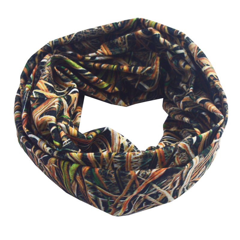 Obacle Camo Half Face Mask for Hunting Sun Dust Wind Protection - Durable Camo Headband For Men Women, Seamless Lightweight Thin Breathable Mask for Outdoor Sports (Grass Withered Light Brown) - Image 3